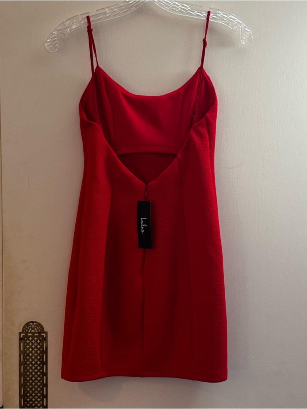 Lulus stay out late red backless bodycon mini dress NWT size XS - Picture 5 of 12